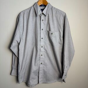 BAHAMA‎ Men's Long Sleeve Micro-Check Long Sleeve Button Up Shirt Multicolor M